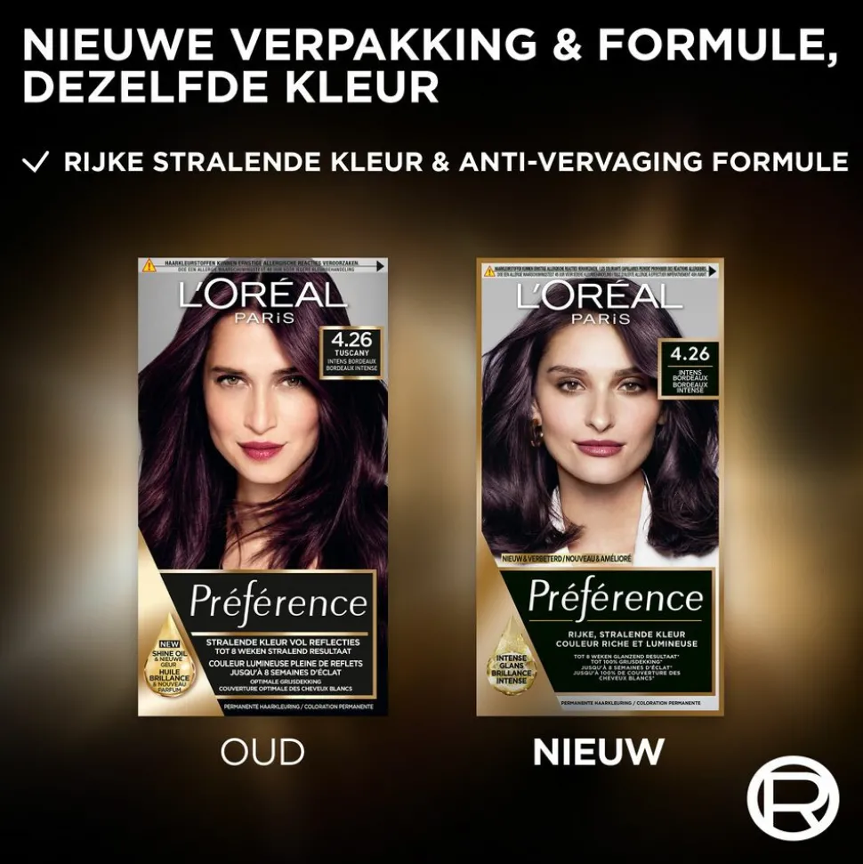 L'Oréal Préférence Permanente Haarkleuring 4.26 Intens Bordeaux