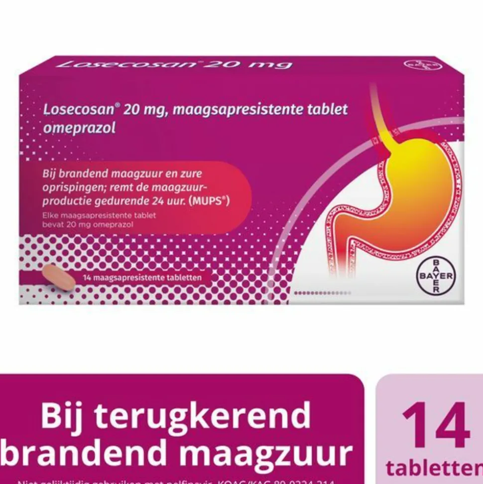 Losecosan Bij Terugkerend Brandend Maagzuur 14 tabletten