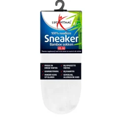 Lucovitaal Bamboe Sneakersok Wit maat 43-46 1 paar