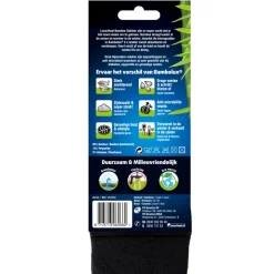 Lucovitaal Bamboe Sok Lang Zwart Maat 35-38 1 paar