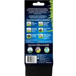 Lucovitaal Bamboe Sok Lang Zwart Maat 43-46 1 paar