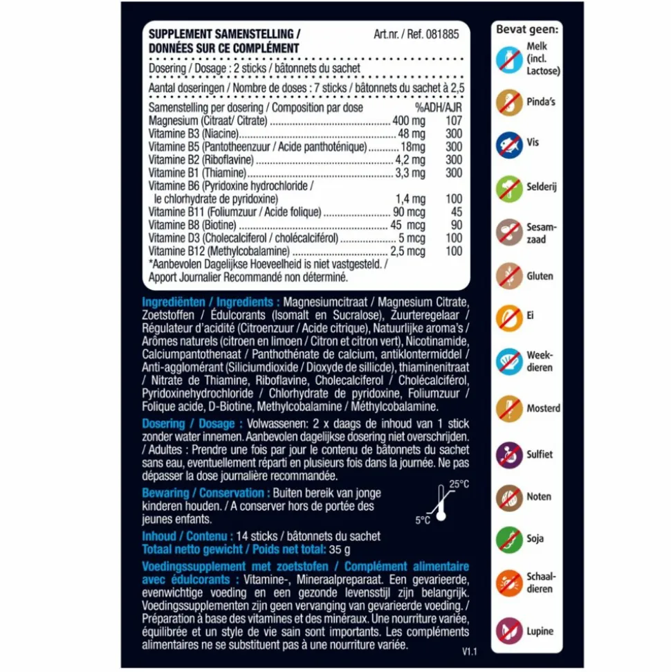 Lucovitaal Magnesium 400mg 2Go 14 sachets