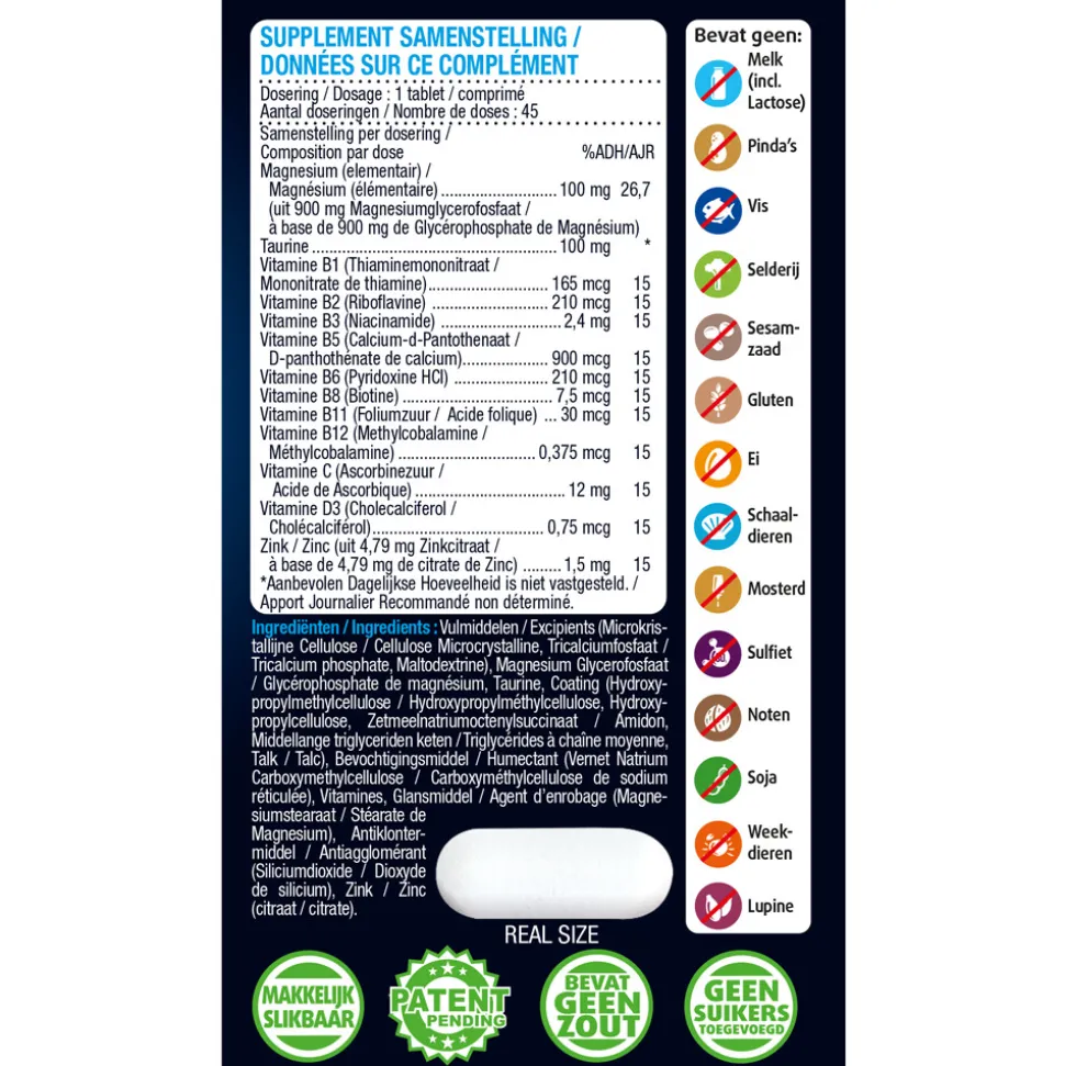 Lucovitaal Magnesium Spanning, Stress en Vermoeidheid 45 tabletten