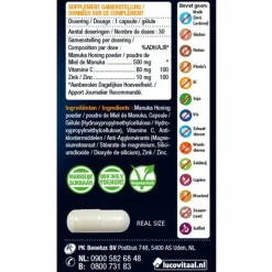 Lucovitaal Manuka Honing Zink 30 capsules
