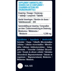Lucovitaal Melatonine Puur 0,299mcg 200 tabletten