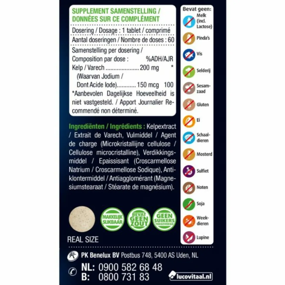 Lucovitaal Pure Kelp 60 tabletten