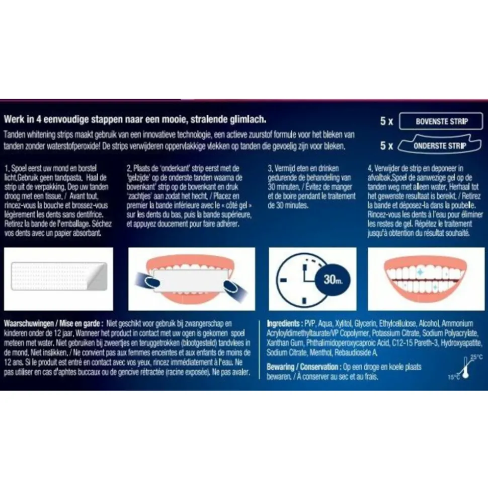 Lucovitaal Whitening Tandenstrips 5 sets