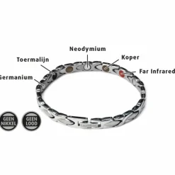 Lucovitaal Yinmagnetic Magneet Armband Zilver