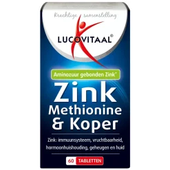 Lucovitaal Zink Methionine & Koper 60 tabletten