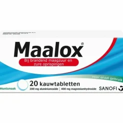 Maalox Bij Brandend Maagzuur 20 kauwtabletten