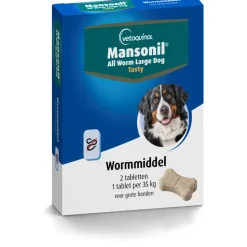 Mansonil All Worm Tasty Ontworming Tabletten Hond 2 stuks