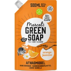 Marcel's Green Soap Afwasmiddel Sinaasappel & Jasmijn Navulling 500 ml