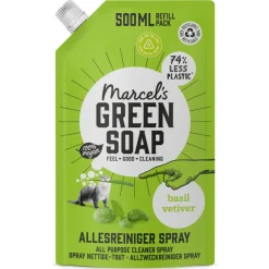 Marcel's Green Soap Allesreiniger Spray Basilicum & Vertivert Gras Navulling 500 ml