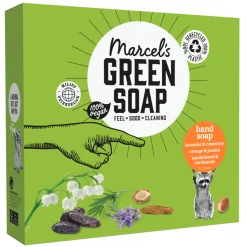 Marcel's Green Soap Handzeep Sin & Jas 250 ml + Lav & Roz 250 ml + Sand & Kord250 ml 1 geschenkset