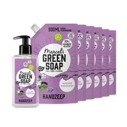 Marcel's Green Soap Handzeep Lavendel & Rozemarijn 250 ml + 6 Navullingen Pakket
