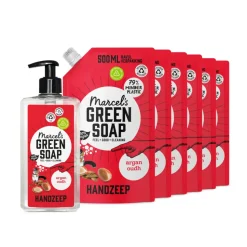 Marcel's Green Soap Handzeep Argan & Oudh + 6 Navullingen Pakket