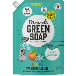 Marcel's Green Soap Wasmiddel Kleur Navul Perzik & Jasmijn 23 Wasbeurten 1 liter