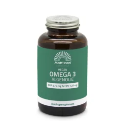 Mattisson HelathStyle Vegan Omega 3 Algenolie 375 DHA 125 EPA 180 vegacapsules