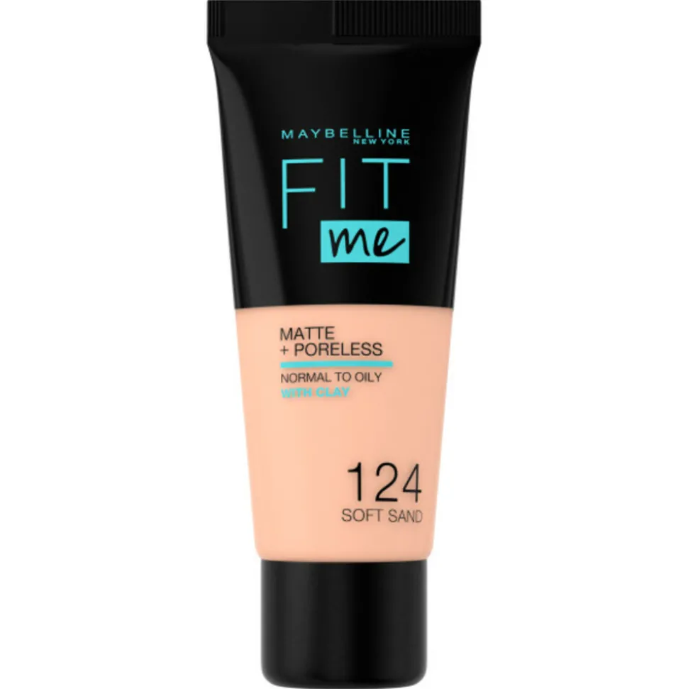 Maybelline Fit Me Matte + Poreless Foundation 124 Soft Sand