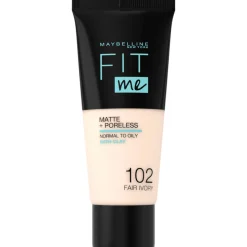 Maybelline Fit Me Matte + Poreless Foundation 102 Fair Ivory