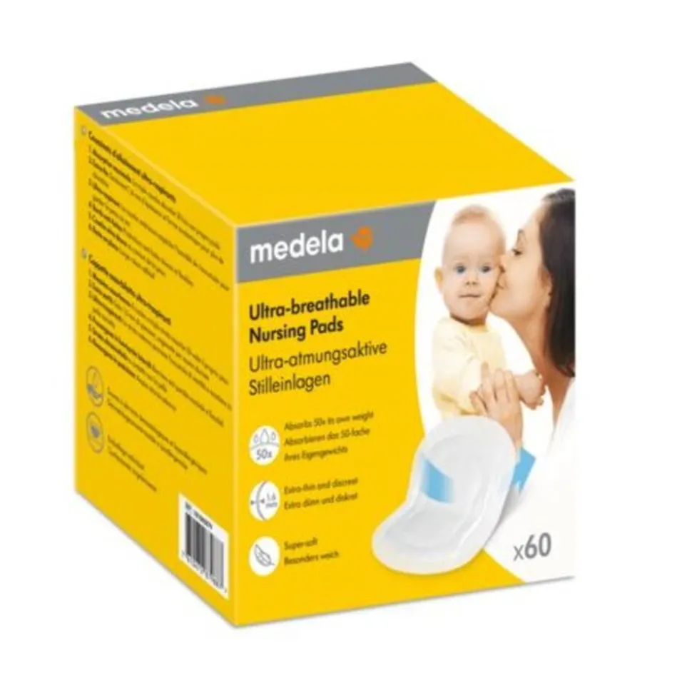 Medela Wegwerp Zoogcompressen Ultra Ademend Extra Dun 60 stuks