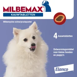 Milbemax Ontworming Kauwtabletten Hond 1 - 5 kg 4 tabletten