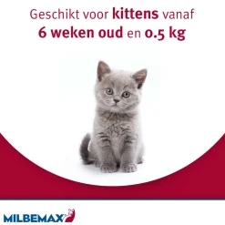 Milbemax Ontworming Tabletten Kat/Kitten 0,5 - 2 kg 2 tabletten