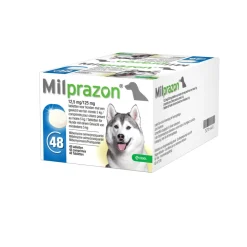Milprazon Wormtabletten Hond 12,5mg/125mg Groot 48 tabletten