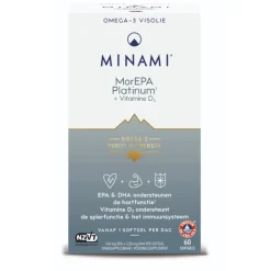 Minami MorEPA Platinum + Vitamine D3 60 softgels