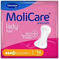 Molicare Premium Lady Pad 4 Druppels 782 ml Absorptie 14 stuks