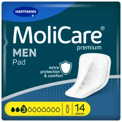 Molicare Premium Men Pad 3 Druppels 406 ml Absorptie 14 stuks