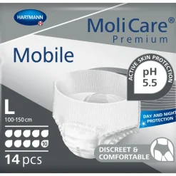 Molicare Premium Mobile 10 Druppels Large 2613 ml Absorptie 14 stuks