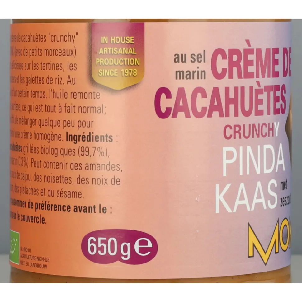 Monki Pindakaas Crunchy Bio 650 gr