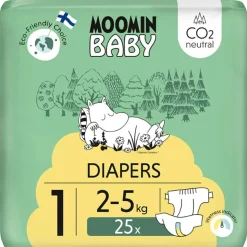 Moomin Ecologische Luiers Maat 1 Newborn 25 stuks