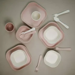 Mushie Kinderbestek Set Lepel en Vork Ivory 1 set