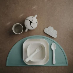 Mushie Kinderbestek Set Lepel en Vork Ivory 1 set