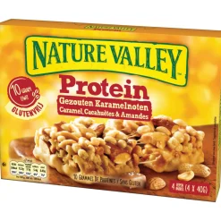 Nature Valley Proteine Gezouten Karamelnoten 4-pack 4 stuks