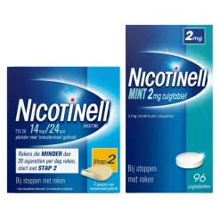 Nicotinell Combinatie therapie: Pleister 14 mg 7 st + Zuigtablet Mint 2 mg 96 st Pakket