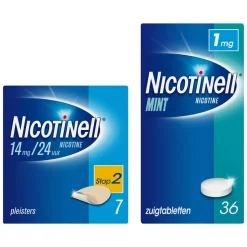 Nicotinell Pleisters Stap 2 en Zuigtabletten 1mg Pakket