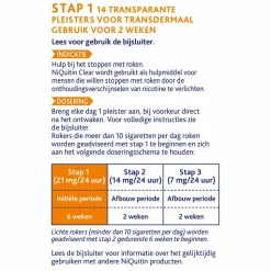 Niquitin Clear Nicotinepleisters 21 mg Stap 1 14 stuks