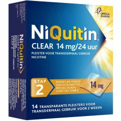 Niquitin Clear Pleisters 14mg Stap 2 14 stuks