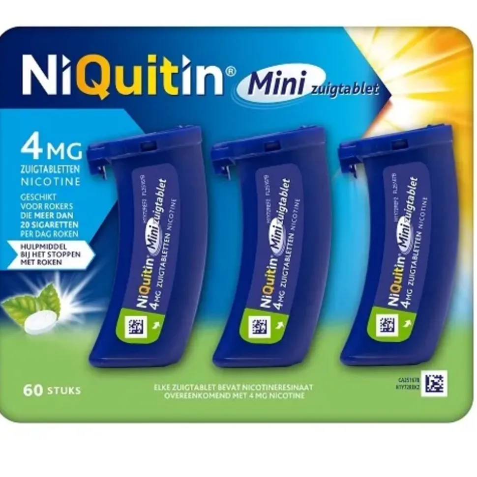 Niquitin Mini 4 mg Zuigtablet 60 stuks