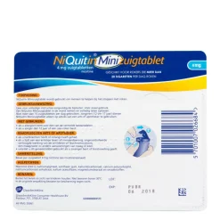 Niquitin Mini 4 mg Zuigtablet 60 stuks