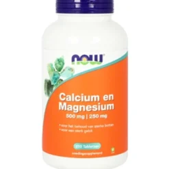 NOW Calcium 500mg & Magnesium 250 mg 250 tabletten