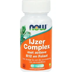 NOW Ijzer Comp B12 Folaat 100 vegacapsules
