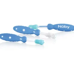 Nuby Tandenborstelset Blauw 3m+ 3 stuks