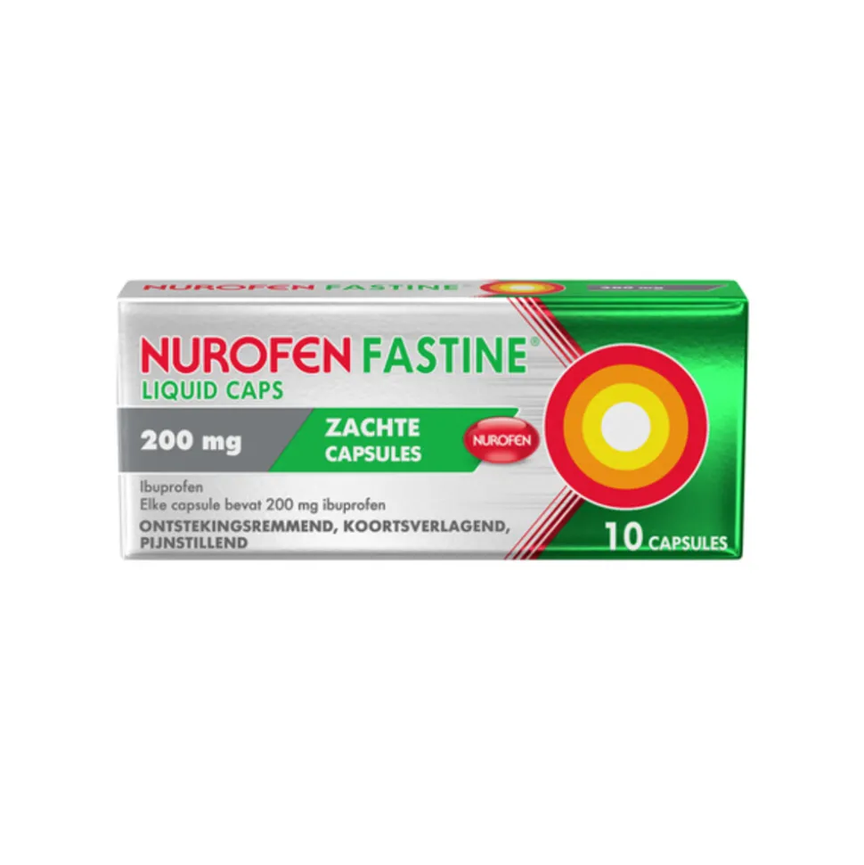 Nurofen Fastine Liquid Caps 200 mg 10 capsules
