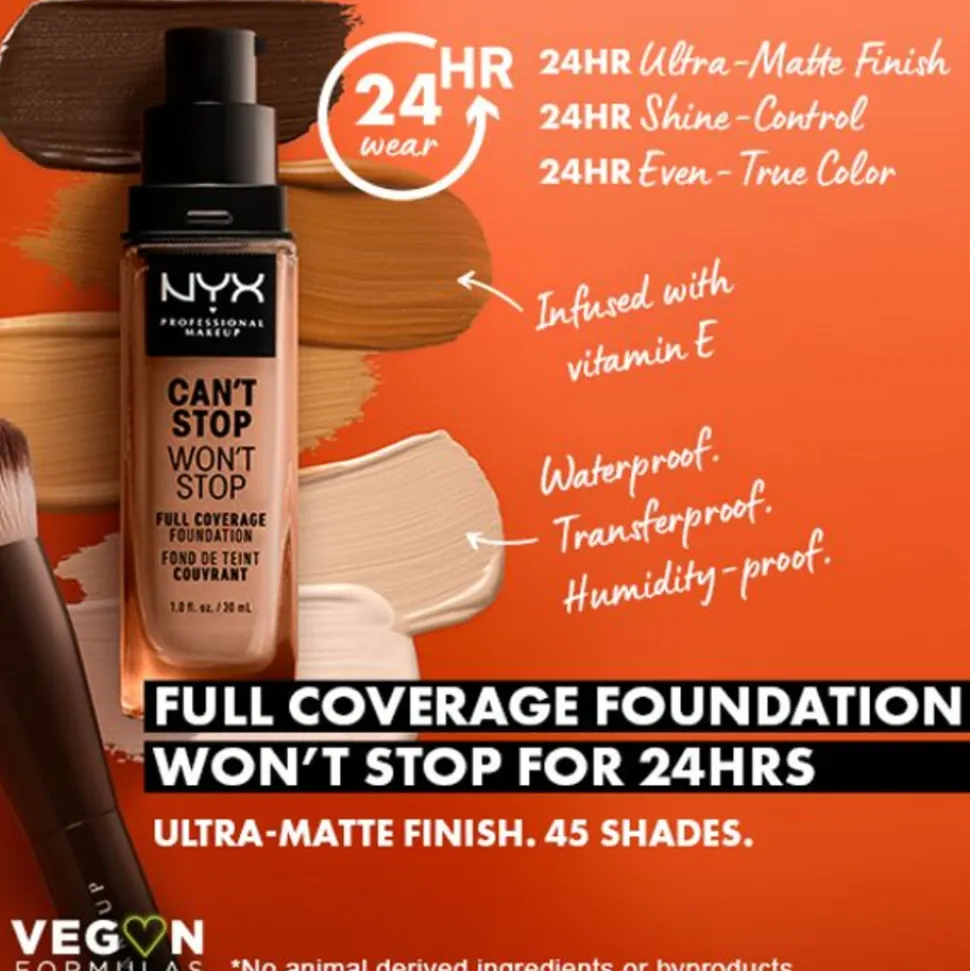 NYX Can't Stop Won't Stop Foundation Alabaster 30 ml