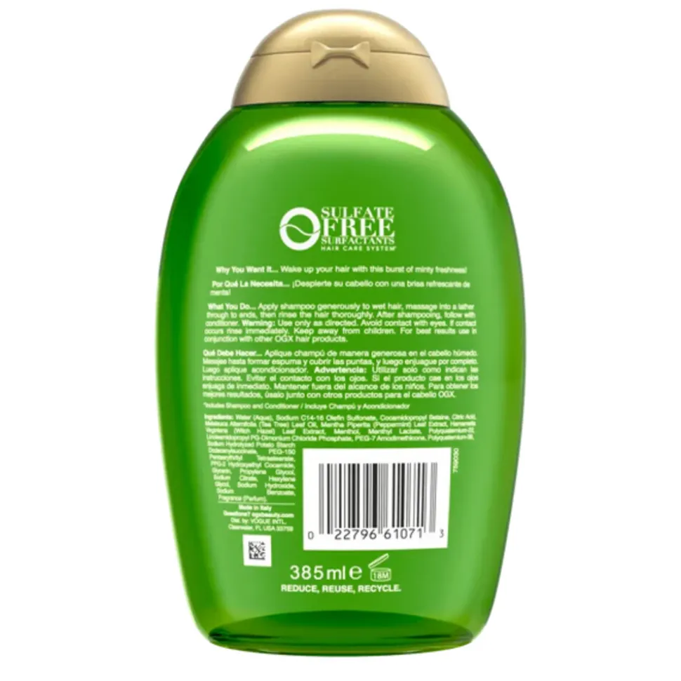 OGX Shampoo Tea Tree Mint Extra Strenght 385 ml