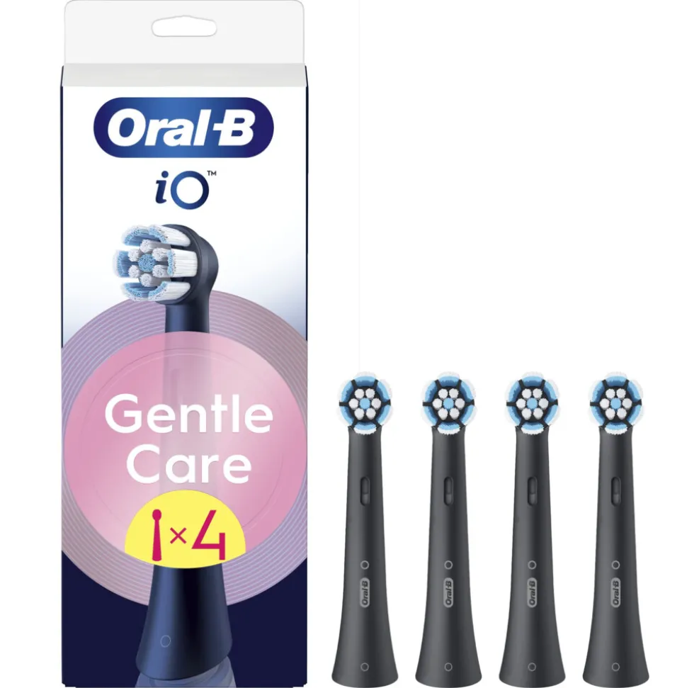 Oral-B Opzetborstels iO Gentle Care Zwart 4 stuks